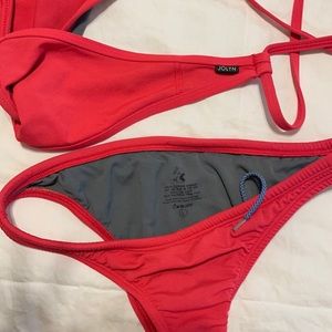 Jolyn clothing company surf bikini. Made in Brazil